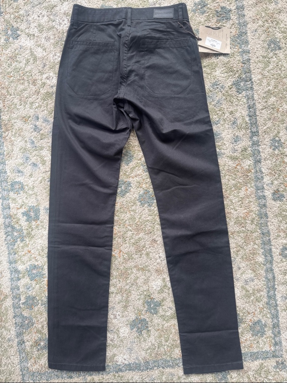 Grown & Sewn Men's Independent Black Chino Pants - Slim Fit - 29